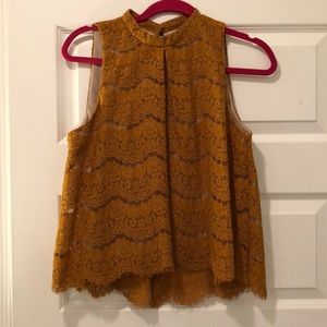 Love Fire sleeveless lace blouse